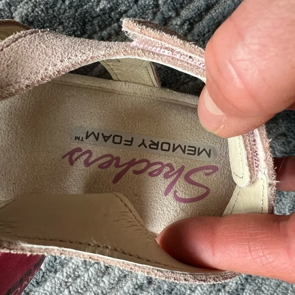 Skechers Pink  Wedge Sandals Comfort Design